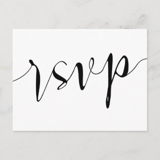 Rustic RSVP Postcard Reply Card