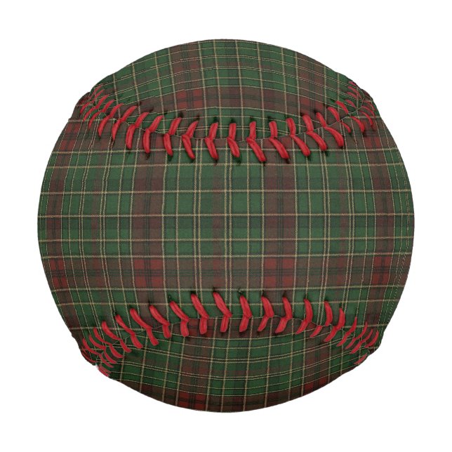 Rustic, rugged outdoors red/green plaid baseball (Front)