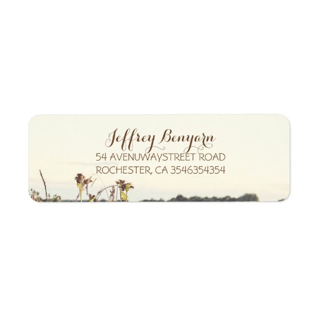 Rustic Rural Wild Grasses Mariage (Devant)