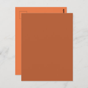 Rustic Rust Brown Solid Colour Postcard