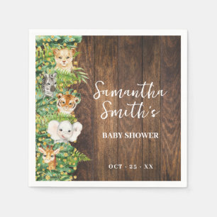 Rustic Safari Baby Shower Party Decor Napkin