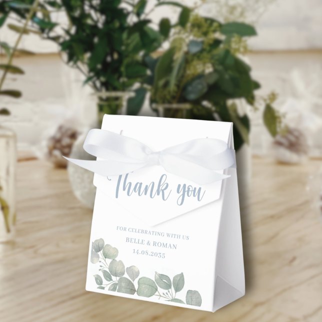 Rustic Sage Green Eucalyptus Wedding  Favor Box (Creator Uploaded)