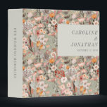 Rustic Sage Green Taupe Floral Boho Custom Wedding Binder<br><div class="desc">Rustic Sage Green Taupe Floral Boho Custom Wedding Binder</div>