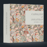 Rustic Sage Green Taupe Floral Boho Custom Wedding Binder<br><div class="desc">Rustic Sage Green Taupe Floral Boho Custom Wedding Binder</div>
