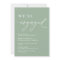 Rustic Sage Green We're Engaged Engagement Party