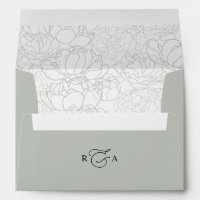 Rustic Sage w/ pre-printed Return Address Monogram