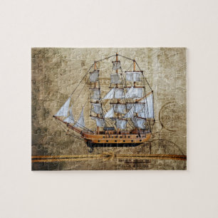 Rustic Sail Ship Jigsaw Puzzle