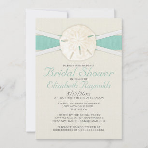Rustic Sand Dollar Bridal Shower Invitations