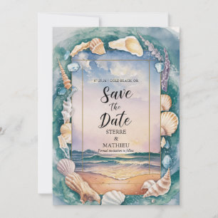 Rustic Sandy Beach Wedding Save The Date