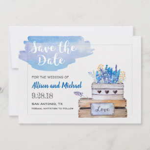 Rustic Save the Date Card