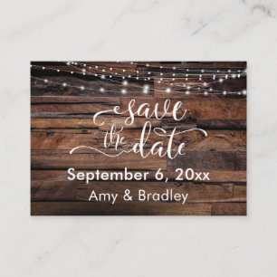 Rustic Save the Date + Details Enclosure Cards