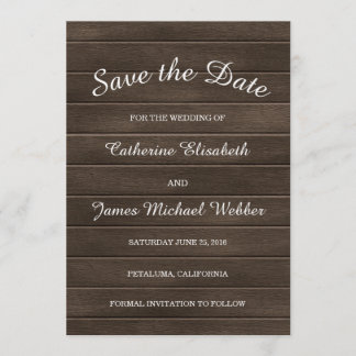 Rustic Save the Date Invitation, Arrière - plan de