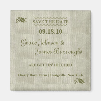 Rustic Save the Date Magnet