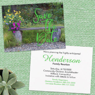 Rustic Save The Date Typography Family Reunion Announcement Postcard