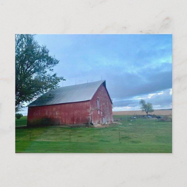 Rustic Scenic Distressed Old Barn Postcard (Front)