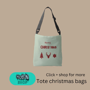 rustic scottish christmas script crossbody bag