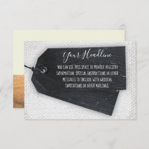 Rustic Scrapbook Tag Custom Message Enclosure Card