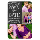 Rustic Script Chalkboard Save the Date Photo Black