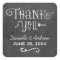 Rustic Script Chalkboard Wedding Thank You Black