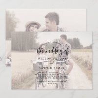 Rustic Script | Faded Horizontal Photo Wedding