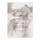 Rustic Script | Faded Photo Front and Back Wedding