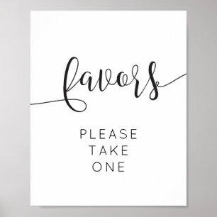 Rustic Script Favors Sign