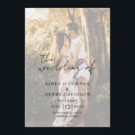 Rustic Script Photo Modern Wedding Program<br><div class="desc">Modern photo wedding program featuring a simple design with "the wedding of" and the headers in a rustic style script typography along with your wedding details over your favourite picture with an opaque overlay.  This elegant program with a minimalist layout is great for any style of wedding.</div>