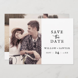 Rustic Script Photo Save The Date
