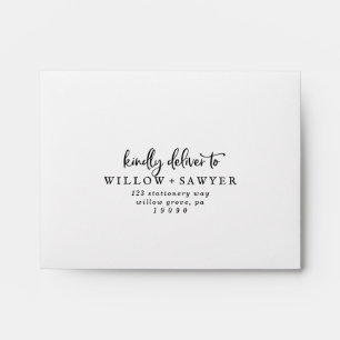 Rustic Script Self-Addressed RSVP Envelope