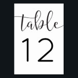 Rustic Script Table Cards Wedding Table Numbers<br><div class="desc">Help your guests easily find their tables with these lovely table numbers. Easily change the number and add to your cart.
Print as many numbers as you need!</div>