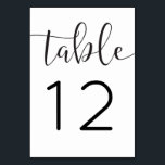 Rustic Script Table Cards Wedding Table Numbers<br><div class="desc">Help your guests easily find their tables with these lovely table numbers. Easily change the number and add to your cart.
Print as many numbers as you need!</div>