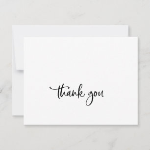 Rustic Script Thank You Card