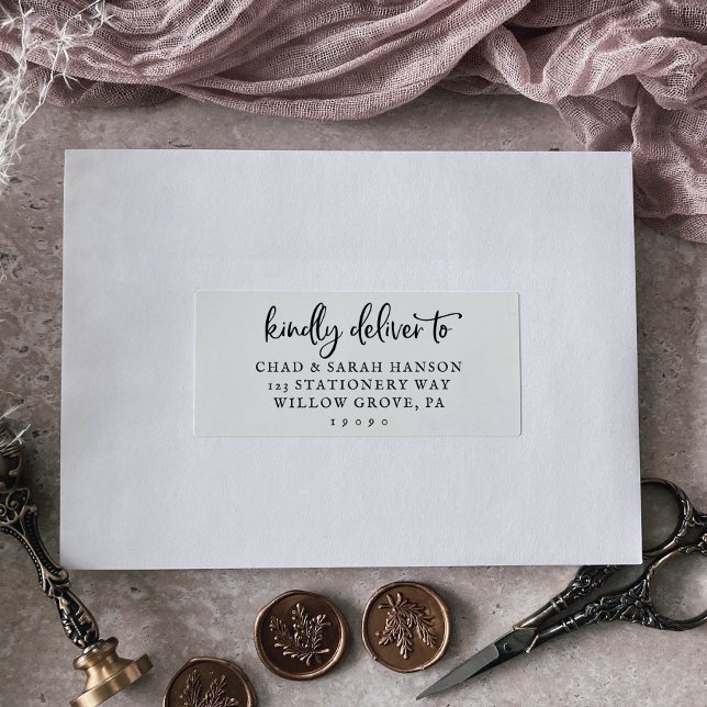 Rustic Script Wedding Guest Address Labels (Creator Uploaded)