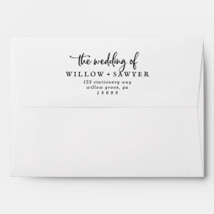 Rustic Script Wedding Invitation Envelope