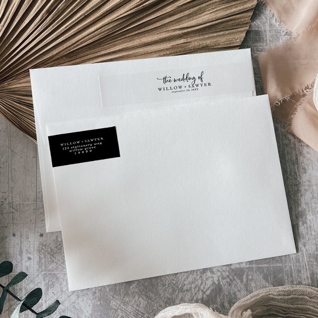 Rustic Script Wedding Wrap Around Label (Creator Uploaded)