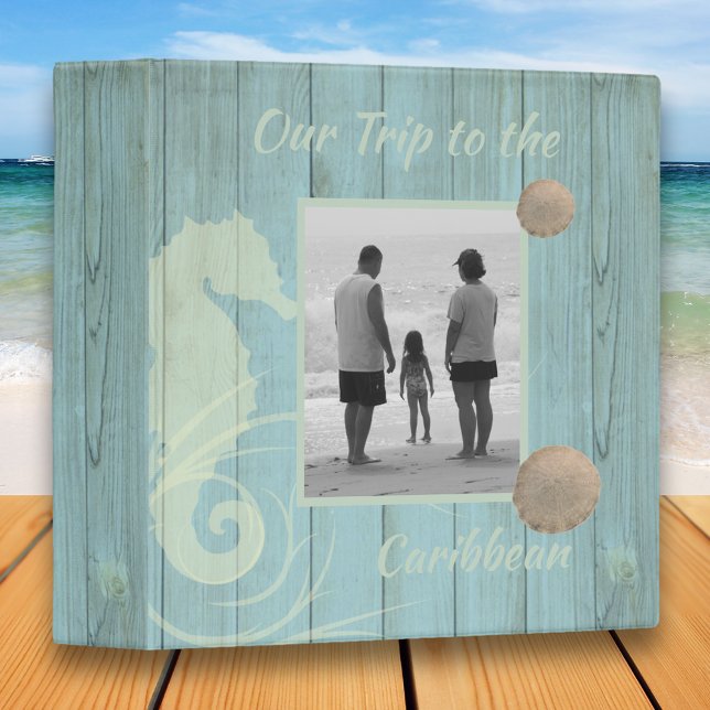 Rustic Sea Green Family Vacation Album Binder (Creator Uploaded)