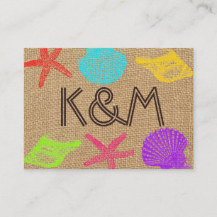 Rustic Seashore Wedding Place Cards
