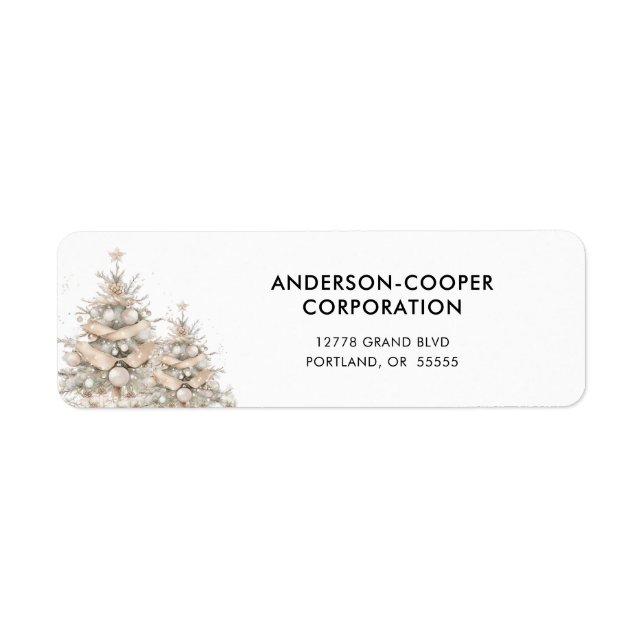 Rustic Seren Christmas Trees Retourner l'adresse (Devant)