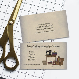 Rustic Sewing Arts Carte de visite