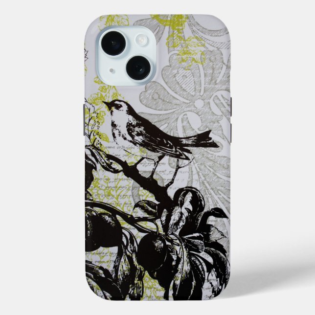 rustic shabby elegance french country bird Case-Mate iPhone case (Back)