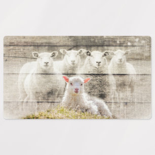 Rustic Sheep Baby Lamb Burlap