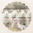 Rustic Sheep Baby Lamb Burlap