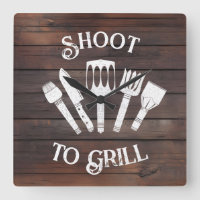 Rustic ‘Shoot To Grill’ – Funny BBQ Gift 