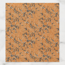 Rustic Sienna Marbled Paper