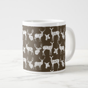 Rustic Silhouette Deer on Brown Specialty Mug