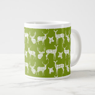 Rustic Silhouette Deer on Green Specialty Mug