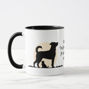 Rustic Silhouette of Mom & Pup with Emotional Bond Mug