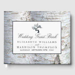 Rustic Silver Birch Tree Guest Book