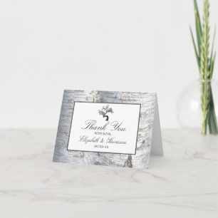 Rustic Silver Birch Tree Wedding Thank You