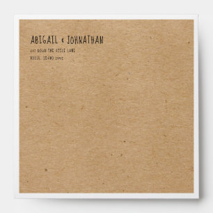 Rustic Simple Square Envelope